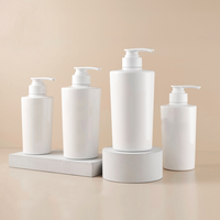 Bouteille de soins capillaires cylindrique de luxe sérigraphiée de 250ml 500ml bouteille de shampooing de lotion pour le corps pour animaux de compagnie multi-capacité blanche vente en gros