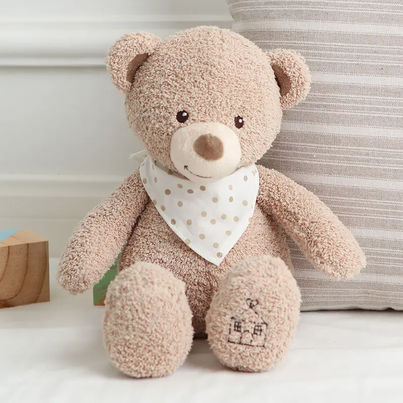 Cina fabbrica di giocattoli personalizzato farcito peluche grande orsacchiotto LOGO personalizzato all'ingrosso carino morbido peluche orsacchiotto marrone