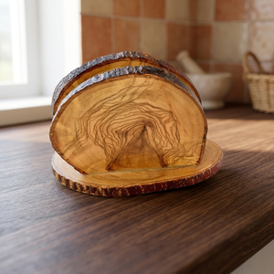 B.S. INTERNATIONAL European Dinner Table Decorative Wooden Napkin Holder Waterproof Eco-Friendly Handmade Durable Tissue Stand - Product Image 1