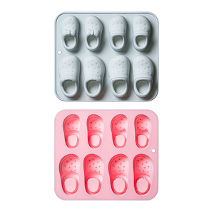 8-Cavity Clogs Theme Nonstick Silicone <b>Cake</b> <b>Molds</b> Food-Grade Reusable Cute Silicone Magnetic Chocolate, Candy & Ice DIY <b>Mold</b> - Product Image 1