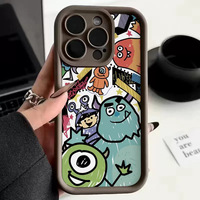 Monster Compatible Eye Behemoth13 Silicone TPU Phone Case pour Apple pour iPhone 15 14 12 Camera Protector Soft Protective Mobile