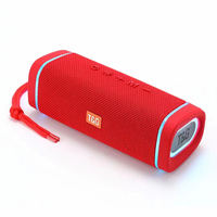 Enceinte portable sans fil Bluetooth TG-375 avec woofer et basses, étanche, en tissu, pour extérieur, HIFI, avec lumière LED RGB, 5W, enceinte audio active