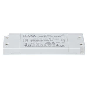 Fuente de Alimentación LED Ultrafina de Plástico Impermeable de un Solo Canal, Serie Estándar AED06-12VLSTB-IP44 20W 12V con Protección Contra Cortocircuitos - Product Image 4