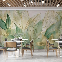 Papier peint 3d personnalisé Nature moderne Art végétal Feuille botanique Papier peint mural Décoration intérieure