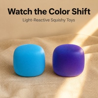 Jouets sensoriels Squishy à changement de couleur, ultra-sensibles à la lumière, super compressibles, à récupération lente, compagnon de bureau