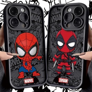 Cover Protettiva Completa in TPU Morbido Anti-caduta Antiurto con Design Cartone Animato Supereroe Spider-Man per iPhone 17 16 15 14 13 Pro Max - Product Image 1