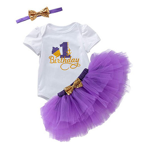 Vêtements pour bébé fille de 6 à 12 mois, vêtements pour tout-petits, robe de fête pour filles, jupe tutu pour bébé fille de 1 an DGHB-001 - Product Image 2
