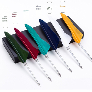 Ensemble <span class=keywords><strong>de</strong></span> carnets rétro européens en gros avec stylo à <span class=keywords><strong>plume</strong></span> et <span class=keywords><strong>porte</strong></span>-stylo pour cadeau <span class=keywords><strong>de</strong></span> Noël, logo personnalisé - Product Image 2