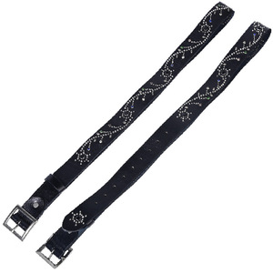 Stijlvolle Amerikaanse gepersonaliseerde riem met bloemenmotief, studs en diamanten, punkstijl, heavy-duty, plantaardig gelooide legering, voor heren en dames - Product Image 3