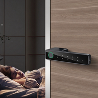 Serrure électronique intelligente haut de gamme, sécurité de niveau C, empreinte digitale, mot de passe, carte IC, application Tuya, déverrouillage à distance pour plusieurs types de portes