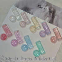 Nouvelle Arrivée Gel de Construction Dur Opale Designer 9 Couleurs Paillettes Réfléchissantes Écologique TPO SANS HEMA OEM Usage Professionnel Gel à Ongles