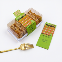 Nouvelle boîte d'emballage rectangulaire personnalisable en PET de qualité alimentaire, estampée à chaud, pour gâteaux, modèle BOHE Dream Dragon Dirty Roll, deux pièces