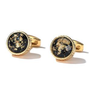 Mancuernillas de Metal de Alta Calidad y Lujo para Hombre, Estilo Vintage, Personalidad, Mancuernillas Redondas de Aleación para Camisa - Product Image 1