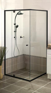 Nouvelle usine moderne carré en alliage d'aluminium étanche clair verre trempé double porte coulissante salle de bain cabine de <span class=keywords><strong>douche</strong></span> - Product Image 2