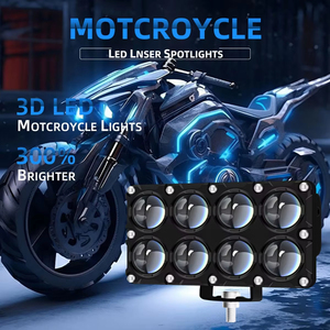 Phare auxiliaire de moto à 8 lentilles, projecteur antibrouillard, lampe de conduite 12 V à rétrofit - Product Image 1
