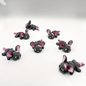 Souris mignonne imprimée en 3D avec articulations mobiles pour la décoration créative de bureau et de chambre, dinosaures et animaux intéressants - Product Image 4