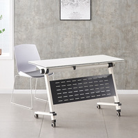 Table de conférence mobile pliable au design moderne, table de formation combinée, bureau modulaire, table de formation pliable
