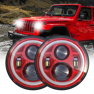 Sistema de iluminación para motocicleta, faro delantero LED multicolor para Harley de 7 ", haz de faro adaptable, 7 faros delanteros para jeep - Product Image 6