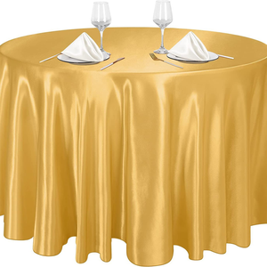 Ready to Ship 120" Round Satin Tablecloth Silk Smooth Polyester <strong>Table</strong> <strong>Cover</strong> for Wedding Party Event Banquet Decor - Product Image 5