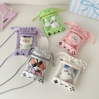 Big INS Original Drawstring Crossbody Cute Cartoon Shoulder Bag 14.7x20.5cm Cotton Doll Dustproof Storage Eco-Friendly Bag