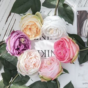 ดอกกุหลาบประดิษฐ์ CallaFloral ก้านเดี่ยว กลีบโพลีเอสเตอร์ สำหรับตกแต่งงานแต่งงานภายในอาคาร - Product Image 1