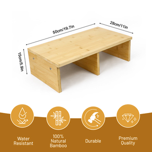 GL phòng tắm phòng ngủ tre có thể điều chỉnh ngồi xổm đi tiểu nhà vệ sinh Phân đặt - Product Image 5