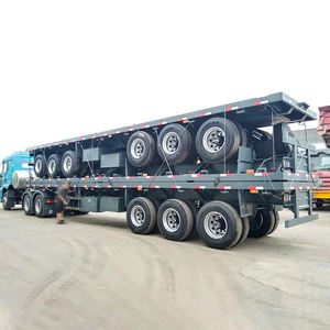 Op maat gemaakte 3-assige, 4-assige, 40ft, 48ft, 53ft, 60ft container flatbed semi-trailer voor Rwanda - Product Image 2