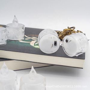 SS4294 Vente chaude Décoration de fête et de mariage Tasses à thé Bougies LED avec flamme mobile Bougies électriques en plastique - Product Image 2