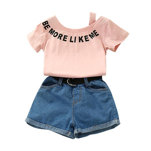 Pantalones para niños grandes Camiseta con gancho y hermosa niña La mejor marca americana Ropa Nuevos productos en el mercado de China - Product Image 1