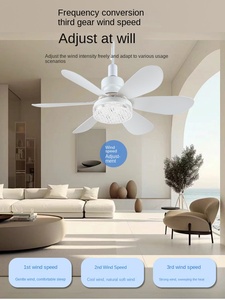 ไฟพัดลมเพดาน LED E27อัจฉริยะปรับอุณหภูมิสีได้พร้อมรีโมทคอนโทรลประหยัดพลังงาน - Product Image 2