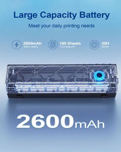 Impresora Térmica Jiuyin A4 Portátil con Interfaz USB, 203 DPI, Batería de 2600mAh, 1 Año de Garantía, para Uso en Oficina y Negocios, en Stock - Product Image 5