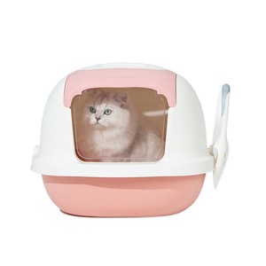 Bac à litière pour chat extra large en plastique, ouvert, spacieux, silencieux, anti-odeurs, pour chats d'intérieur, facile à nettoyer, pour plusieurs chats - Product Image 5