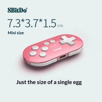 8BitDo Zero 2 Mini Pengontrol Game Nirkabel untuk Nintendo Switch PC Android MacOS Steam