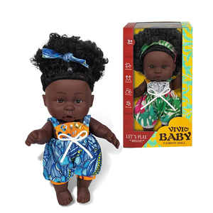 <span class=keywords><strong>2025</strong></span> American Girl 7 Zoll realistische schwarze wieder geborene Silikon puppe Fett Design für Kinder - Product Image 2