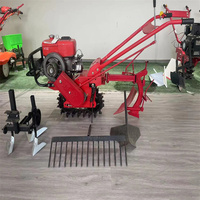Mini Cultivadora de 170cc con Motor de Gasolina, para Granja/Jardín, con Arado y Azada, con Implementos Agrícolas Multifuncionales