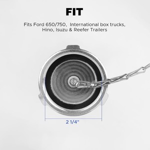 Bouchon de réservoir de carburant River International 2 1/4 pouces en aluminium pour camions Ford - Product Image 4