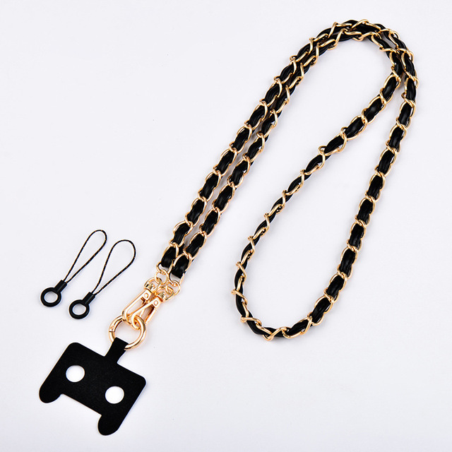 Phone Strap Anti-lost Lanyard Phone Charm Holder Mobile Accessories Crossbody Necklace Cord Chain Black Color for All Phone