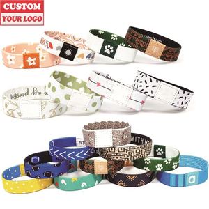 Polyester Tùy Chỉnh Đàn Hồi Vải Ban Nhạc Cổ Tay Với Logo 2024 Hot Bán Thăng Hoa In Dây Đàn Hồi Cho Vòng Đeo Tay - Product Image 4