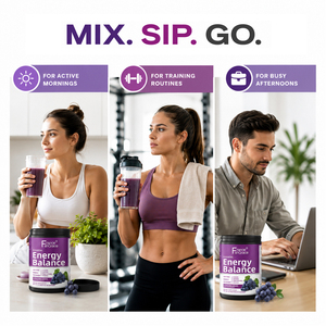 Complément Énergétique Shecome de Haute Qualité pour l'Équilibre Énergétique – Soutien Musculaire pour Adultes – Poudre Saveur Raisin - Product Image 6