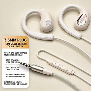 Auriculares de Clip Abiertos con Cable de 3.5mm y Tipo-C, Diseño de Clip para Oreja sin Introducir en el Oído, con Micrófono Integrado para el Uso Diario - Product Image 2
