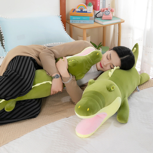 Peluche <span class=keywords><strong>crocodile</strong></span> réaliste à poser, coussin long et doux, idéal pour la sieste, cadeau confortable pour la décoration de chambre d'enfant, vente en gros - Product Image 2