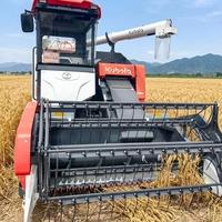 Moissonneuse-batteuse Kubota d'occasion fiable, reconditionnée, en bon état, sur chenilles, pour la récolte du riz et du blé