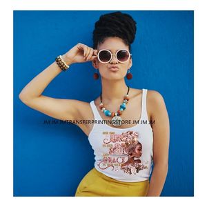 สติกเกอร์ติดเสื้อผ้าและกระเป๋า ลาย Black History Afro Queen Blessed Mom Unapologetically Dope Black Girl Magic DTF แบบลอกออกได้ - Product Image 3