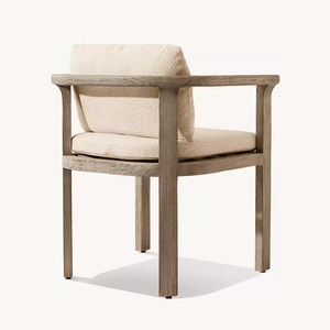 Ensemble de salle à manger en teck de style moderne pour l'extérieur, chaises et table durables pour jardin, patio, hôtel ou villa, parc - Product Image 4
