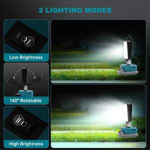 2 LED work <b>lights</b> are 18v <b>batteries</b> and the <b>battery</b> <b>lights</b> are 18v tool portable <b>outdoor</b> flood <b>lights</b> - Product Image 3