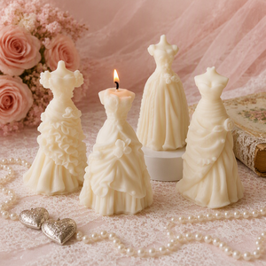 Vela de aromaterapia para vestido de novia 3D, molde de silicona, portavelas para hacer velas perfumadas, jabón hecho a mano, decoración del hogar - Product Image 1