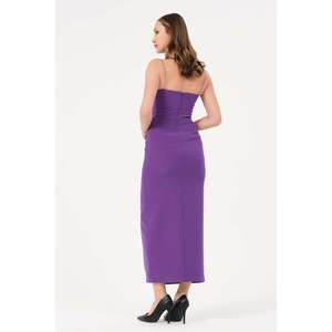 Robe décontractée violette pour femme DANS, coupe classique, disponible en tailles 38-42, vêtement élégant et confortable - Product Image 3