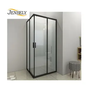 Factory New Design Brushed Aluminum Frame Waterproof Tempered Glass Bathroom Shower Room Shower Enclosure