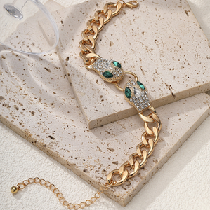 Haut de gamme femmes tête de serpent incrusté collier luxe motif géométrique lien chaîne conception religieux chrétien cadeaux alliage matériel - Product Image 4
