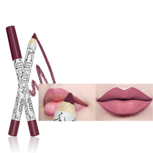 <span class=keywords><strong>Set</strong></span> pensil bibir 12 warna, Lipliner Matte tahan air halus warna-warni sutra Nude, pigmen tahan lama, <span class=keywords><strong>Set</strong></span> Makeup Bibir - Product Image 3